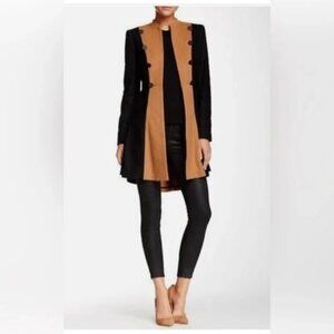 Alice & Olivia Cohen Flared Wool Military Jacket XS